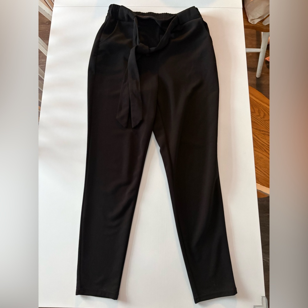 Black Pant with Tie Waist